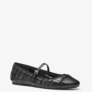 Michael Kors Women's Mae Quilted Leather Ballet Flat 9.5